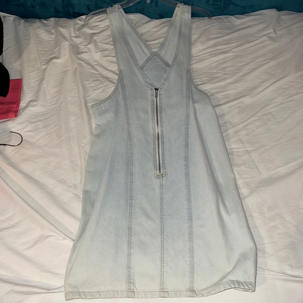 Womens denim overall dress
